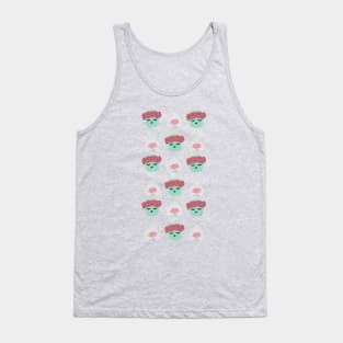 Flowers and Skulls Tank Top